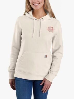 CARHARTT Rain Defender Relaxed Fit Hoodie Graphic Malt Sweater Sweatshirt SZ L/G